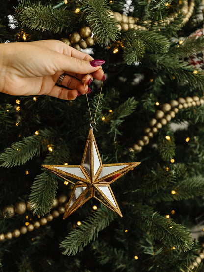 Mirrored Star Ornament - 6"