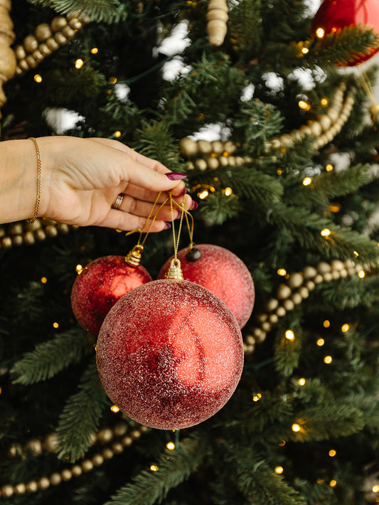 Sugared Red Ornament - 2 Sizes