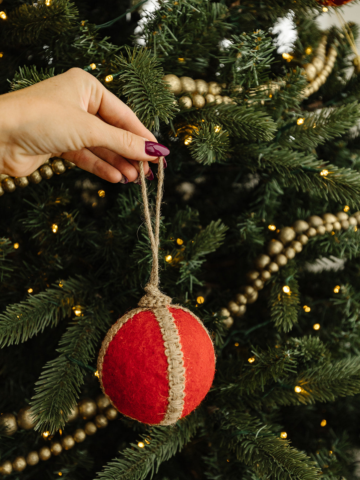 Red Felt Ornament - 4"