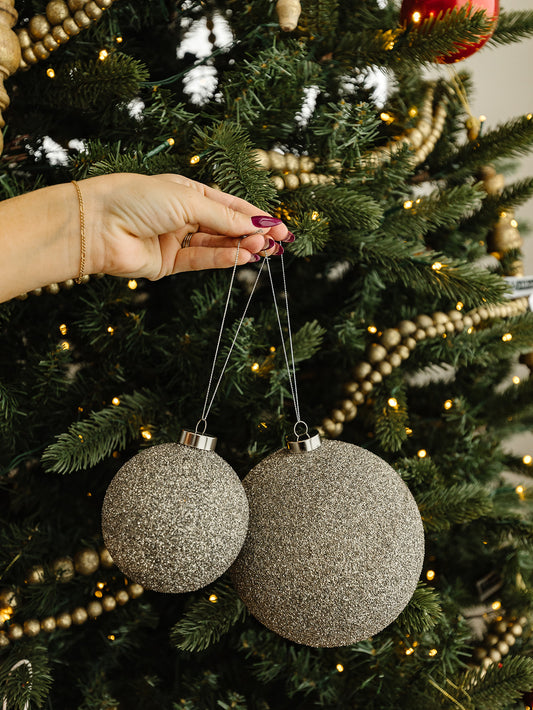 Encrusted Glass Ornament Bronze - 2 Sizes