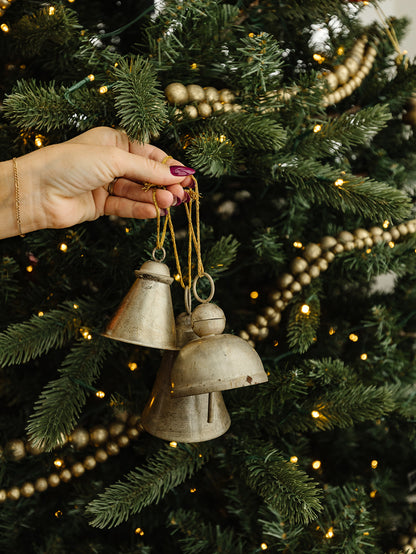 Distressed set of 3 Pewter Bells