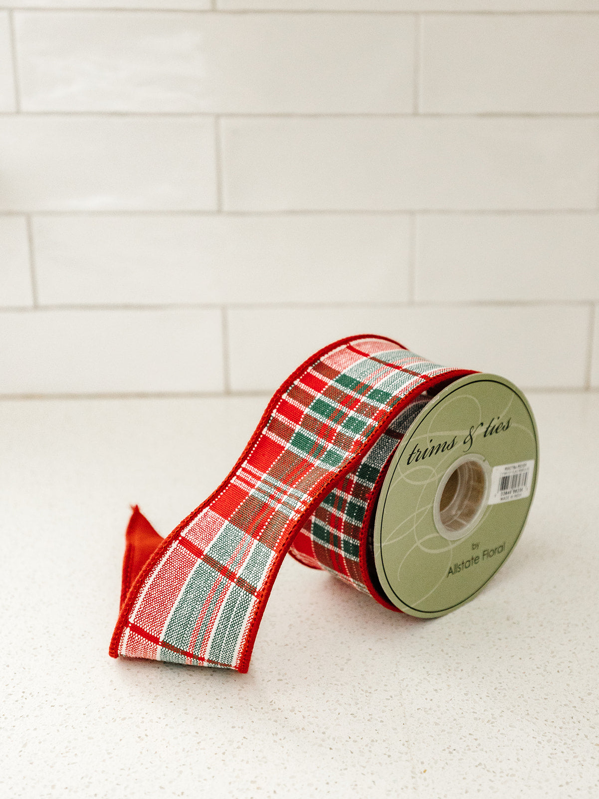 Red and Green Plaid Ribbon