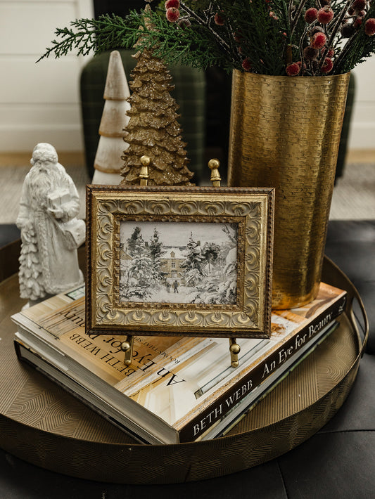 Snowy Stroll Framed Art - 2 Sizes