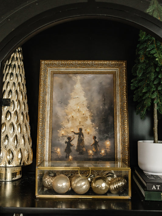 Christmas Tree Gold Framed Art - 2 Sizes
