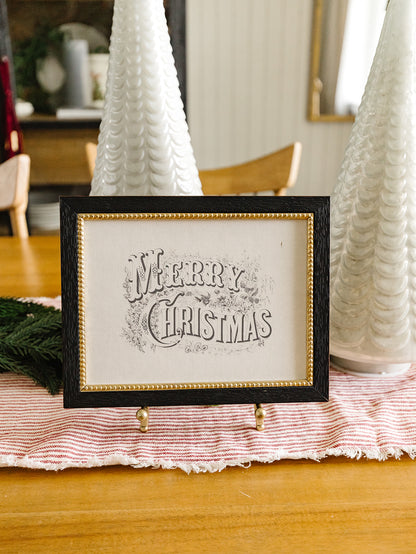 Merry Christmas Stamp Framed Art - 2 Sizes
