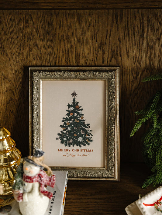 Happy New Year Tree Framed Art - 2 Sizes