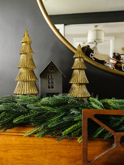 Ribbed Antique Gold LED Tree - 2 sizes - Local pick up only