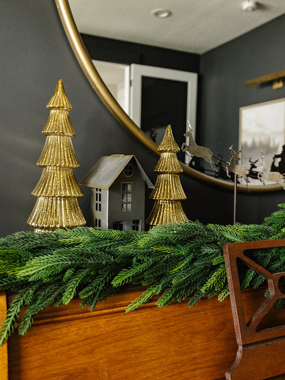 Ribbed Antique Gold LED Tree - 2 sizes - Local pick up only