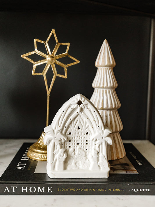 Lighted Tabletop Nativity - 5.8"