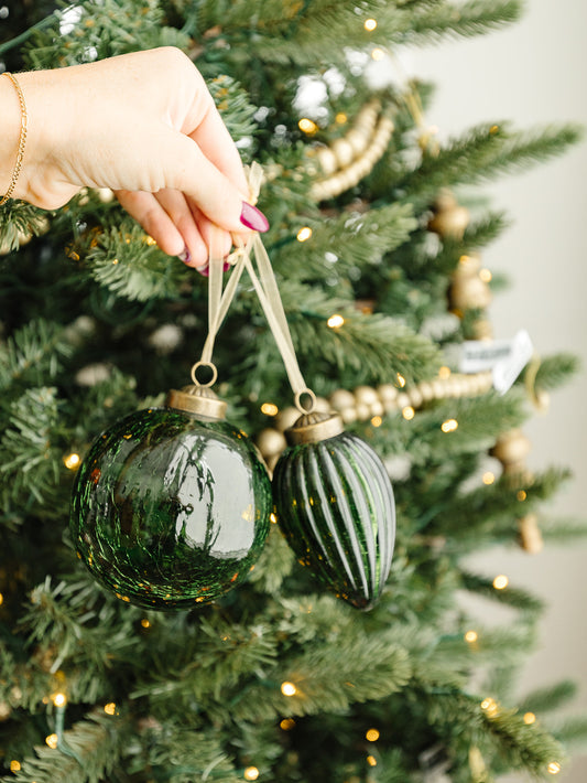Crackled Green Ornament - 3 styles