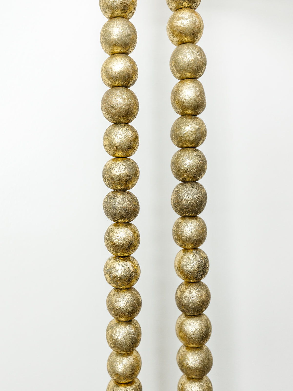 Gold Wood Bead Garland 6' - 2 Sizes