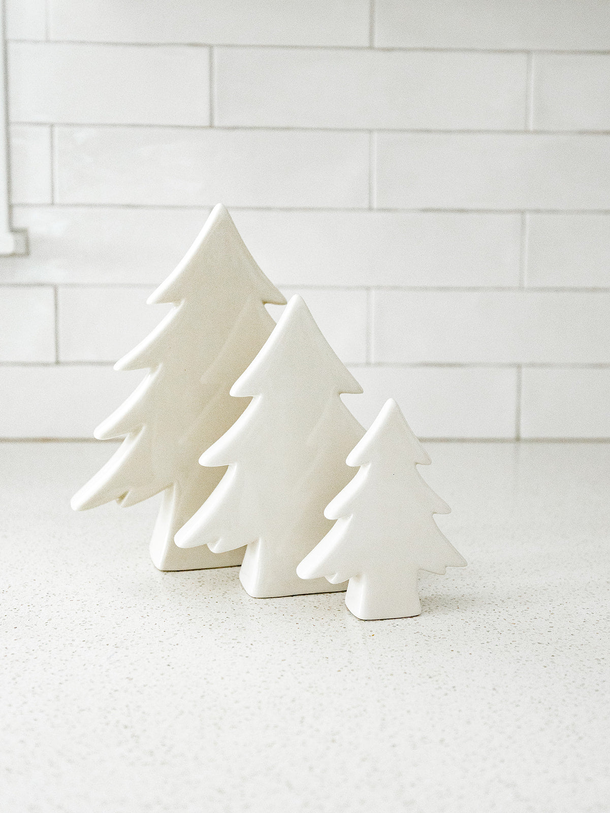 Teton White Ceramic Tree - 3 Sizes
