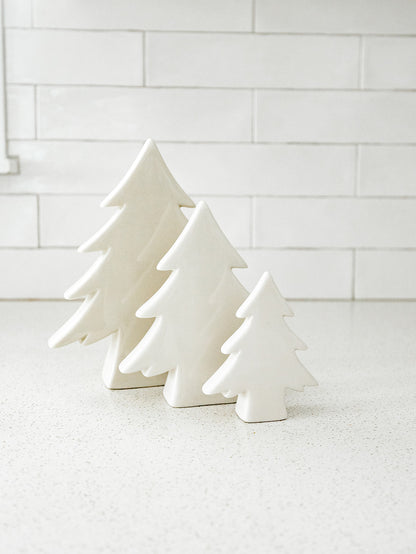 Teton White Ceramic Tree - 3 Sizes