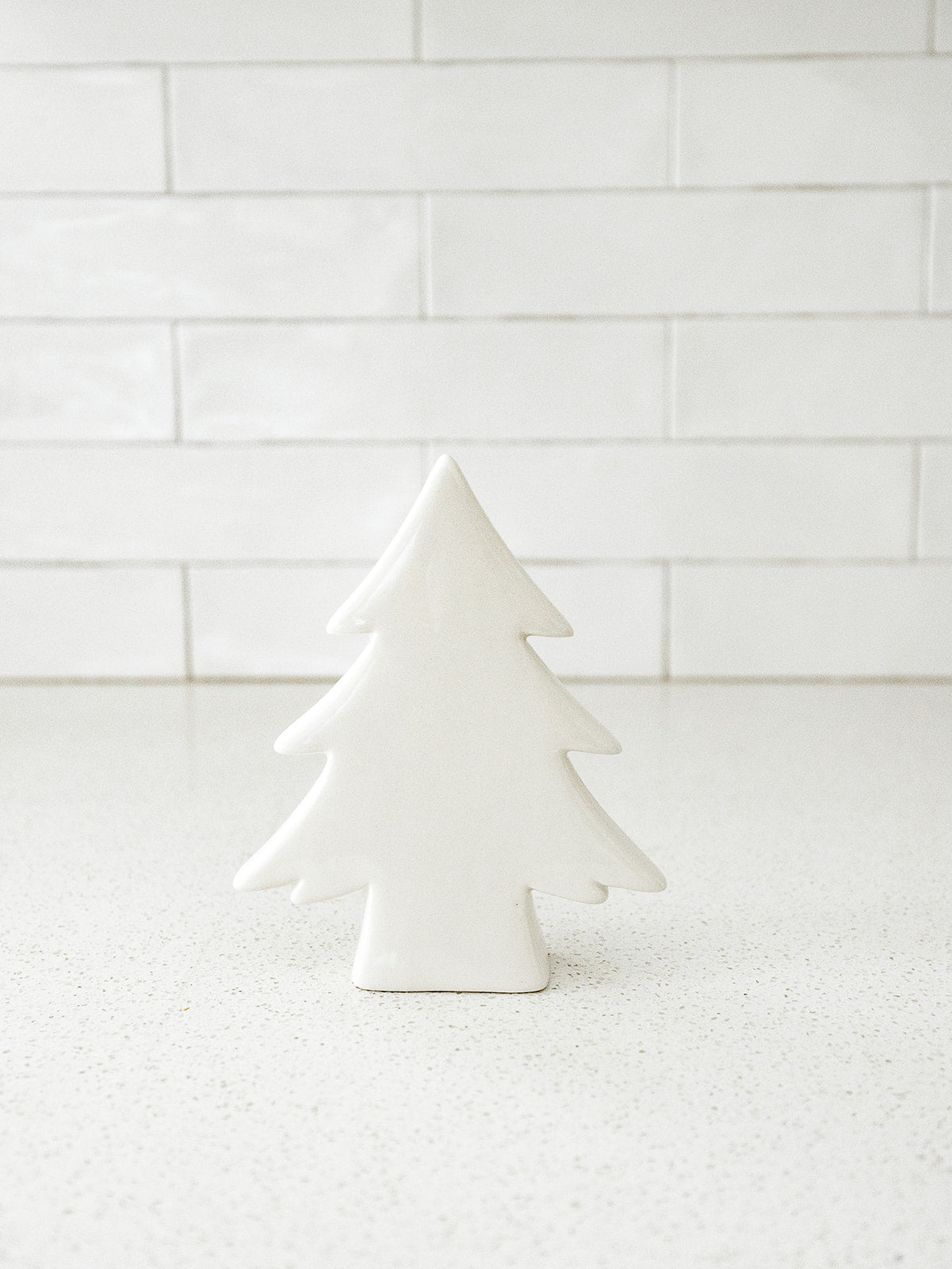 Teton White Ceramic Tree - 3 Sizes