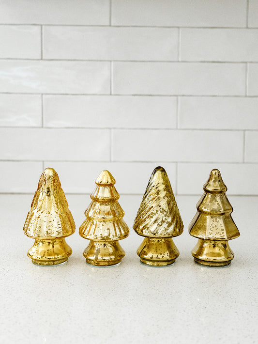 Mini Gold Mercury Tree - 4 Styles
