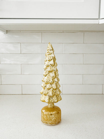 Mountain Pine Rotating LED Antique Gold Tree - 3 Sizes - Local pick up only