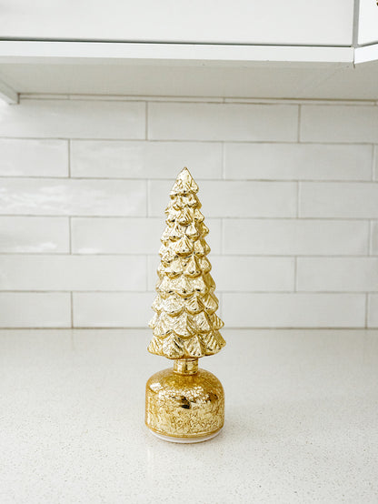 Mountain Pine Rotating LED Antique Gold Tree - 3 Sizes - Local pick up only
