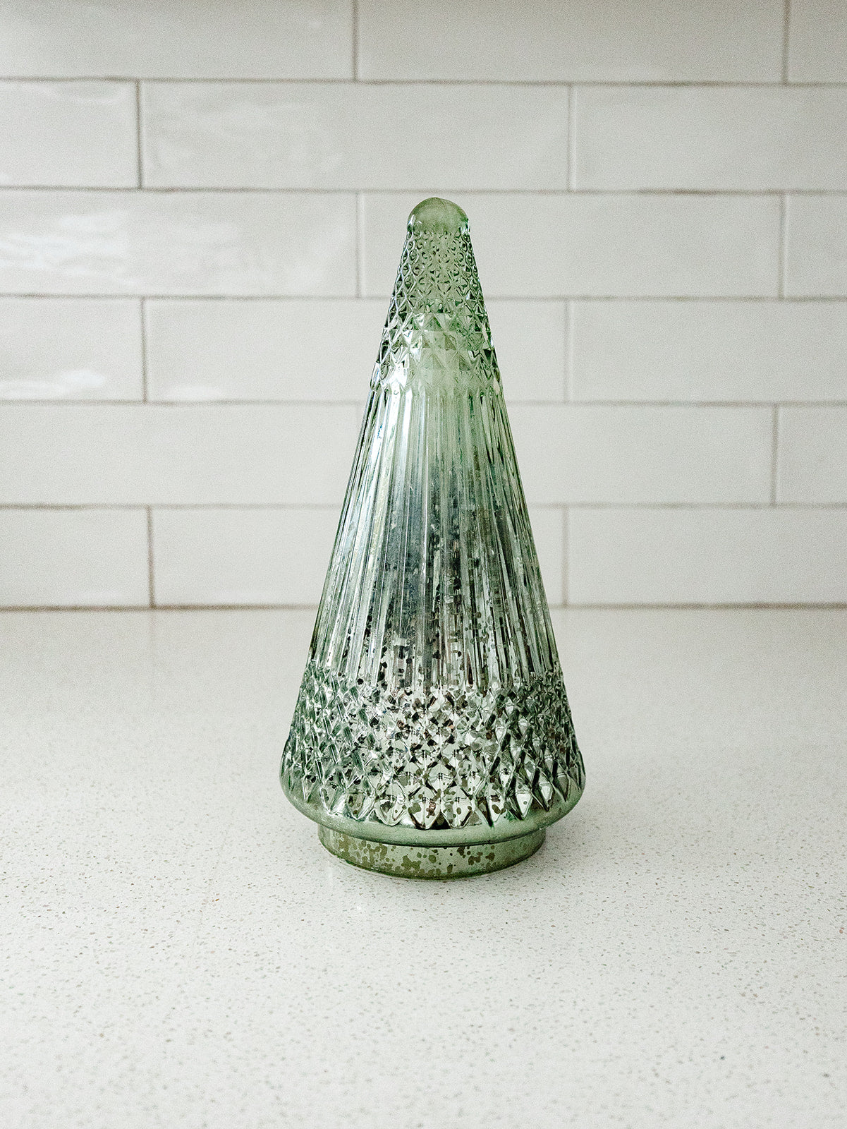 Siberian Antique Green Glass LED Tree - 3 Sizes