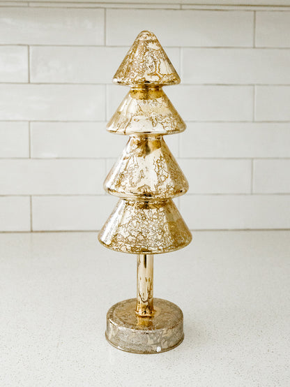 Noel Sparkle Tiered Spruce LED Gold Tree - 2 Sizes - Local pick up only