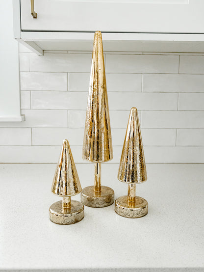 Noel Sparkle Spruce LED Gold Tree - 3 Sizes - Local pick up only