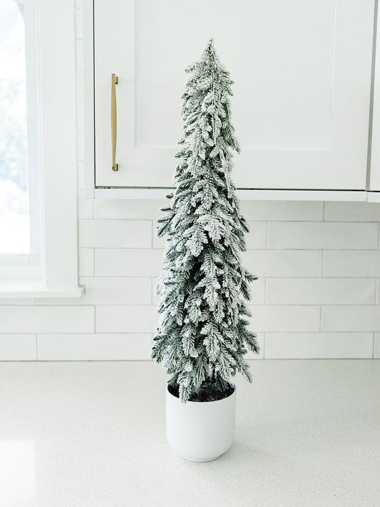 Snow Pine Tree in a Pot - 2 Sizes