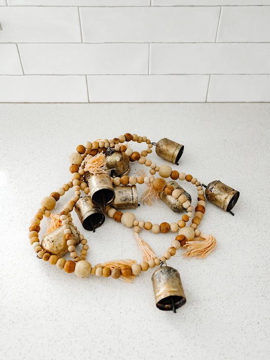 Bead and Bell Garland - 82"