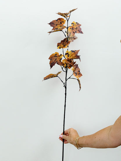 Bat Orange/Black Maple Leaf Spray - 36"