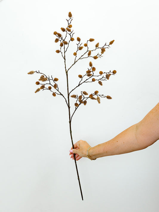 Brown Pine Cone Spray - 35"