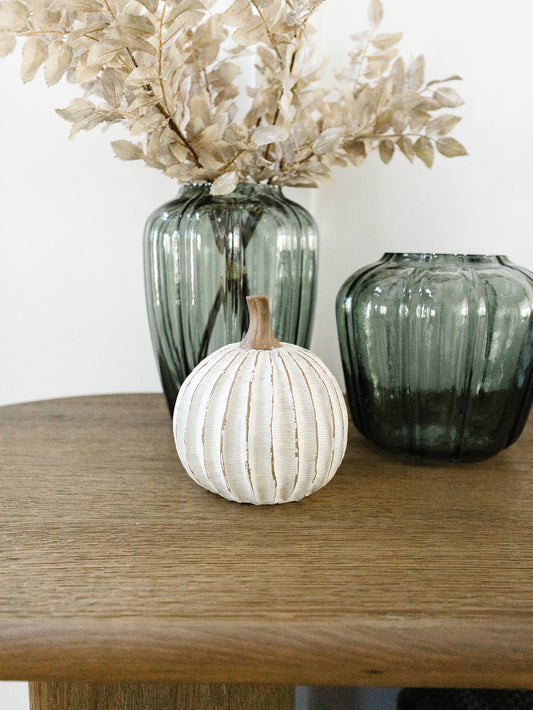 Whitewashed Pumpkin - 3 Sizes