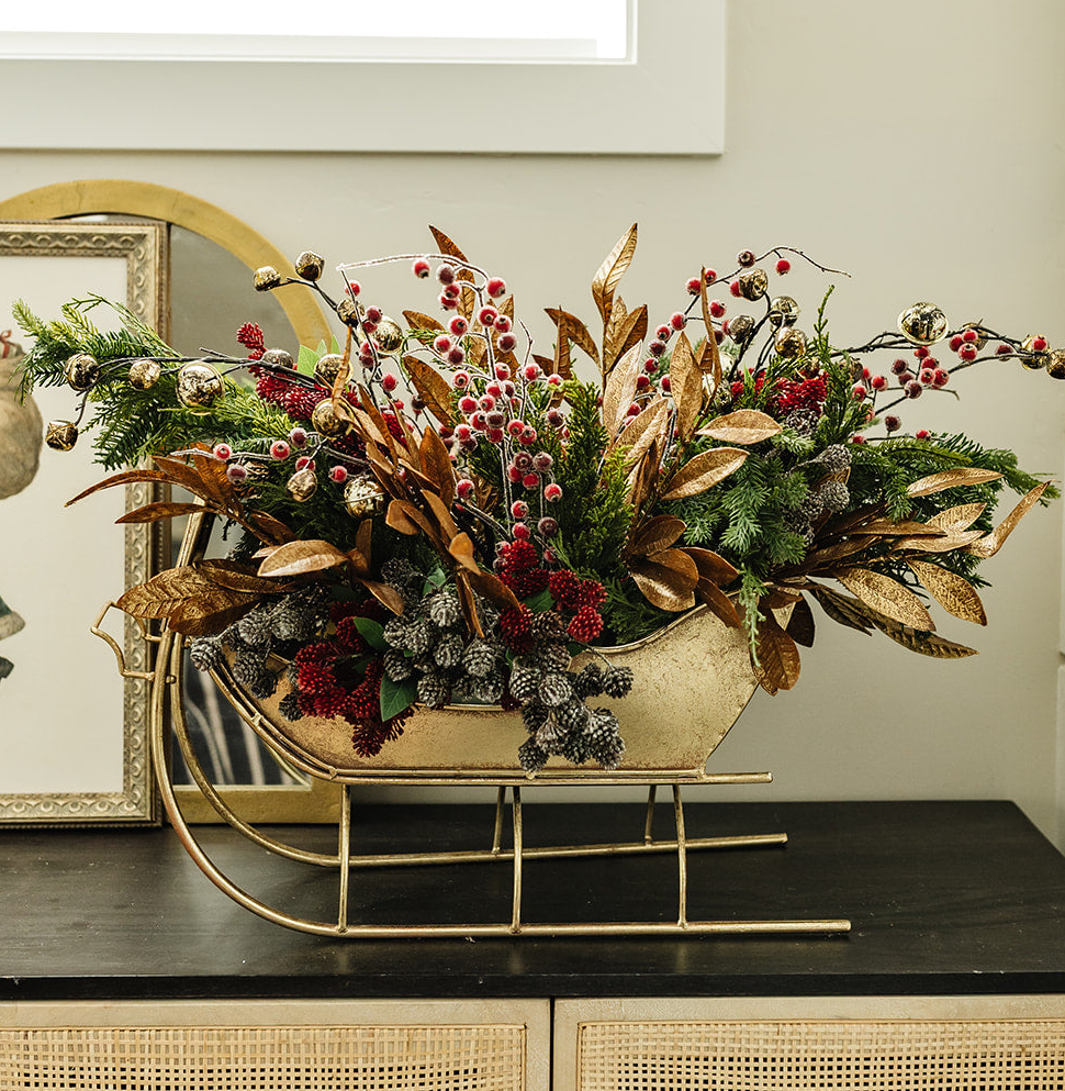 Vintage Gold Sleigh - 24" (local pick up only on this item)