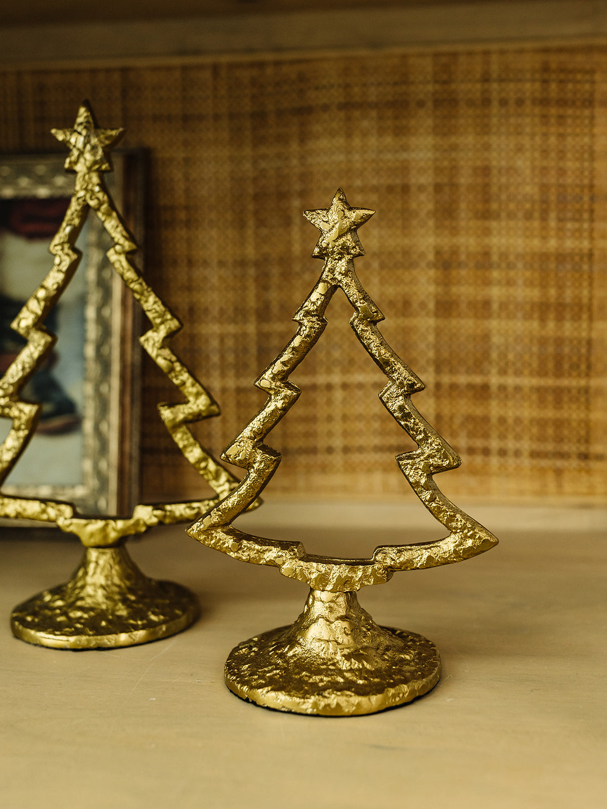 Brass Star Topped Tree - 2 Sizes