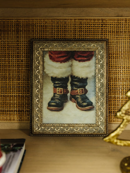 Santa's Boots Framed Art - 2 Sizes