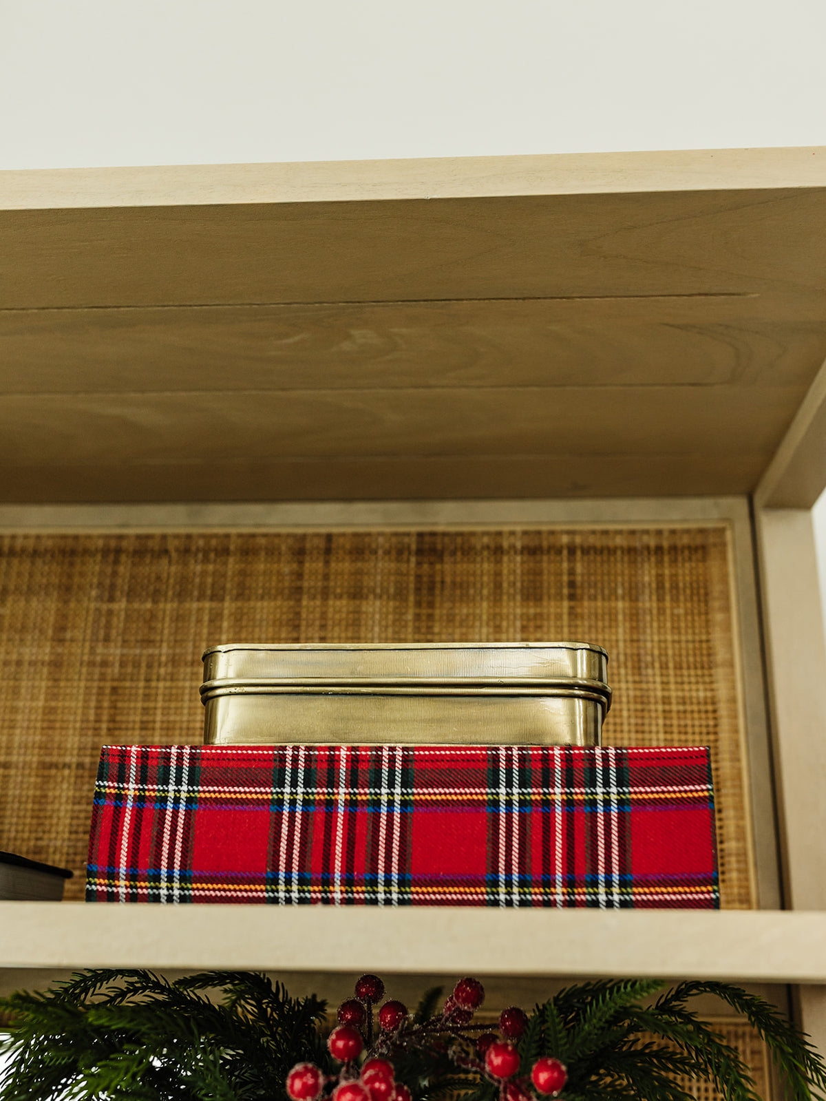 Red Plaid Decorative Books - 2 Sizes