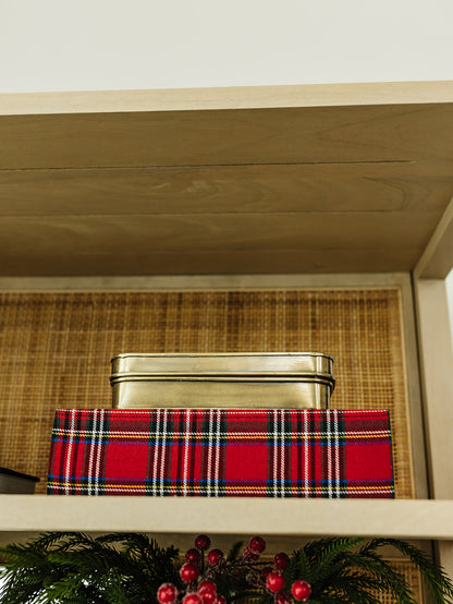 Red Plaid Decorative Books - 2 Sizes