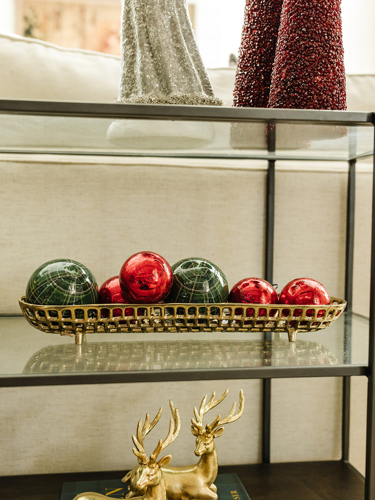 Oval Gold Woven Tray - 2 Sizes