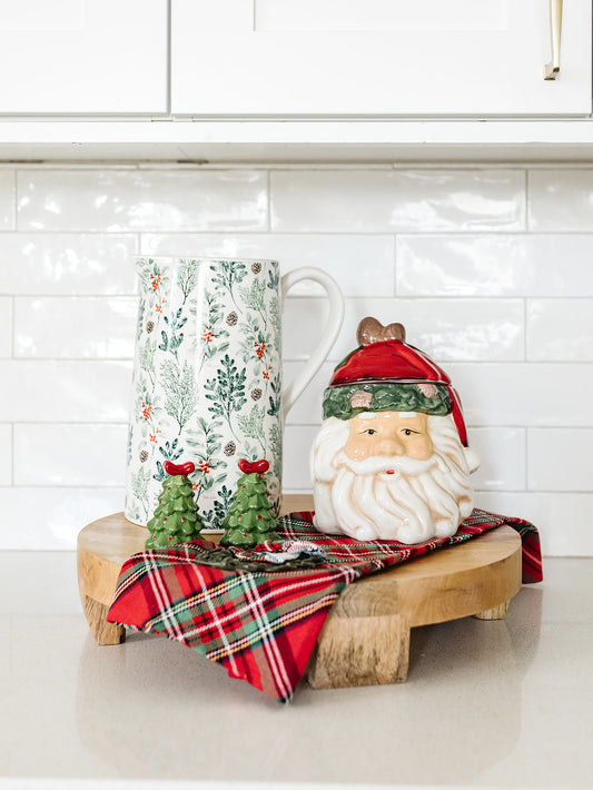 Holiday Branches Pitcher - 10.25"