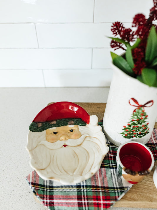 Vintage Santa Plate - 9"