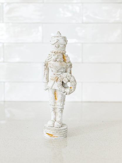 White Antique Nutcracker - 10" - 2 Styles
