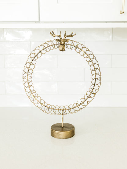 Round Wire Christmas Card Holder - 13"X17"