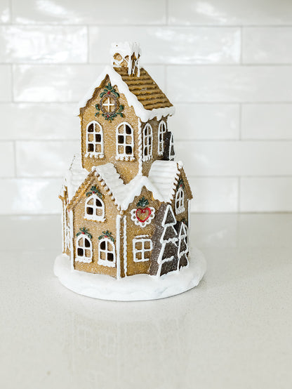 Gingerbread House with LED Timer - 3 Styles