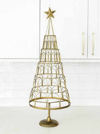 Metal Christmas Tree Card Holder - 12"x34" (local pick up only on this item)