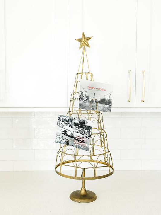 Metal Christmas Tree Card Holder - 12"x34" (local pick up only on this item)