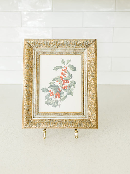December Berry Framed Art - 11"x11"