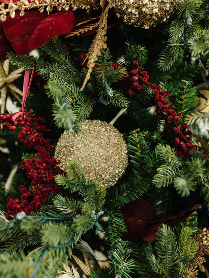 Burgundy Flocked Garland - 72"
