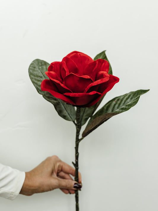 Red Velvet Magnolia Stem - 30"