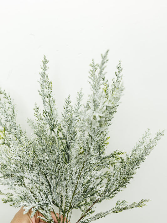 Frosted Cedar Bush - 17.5"