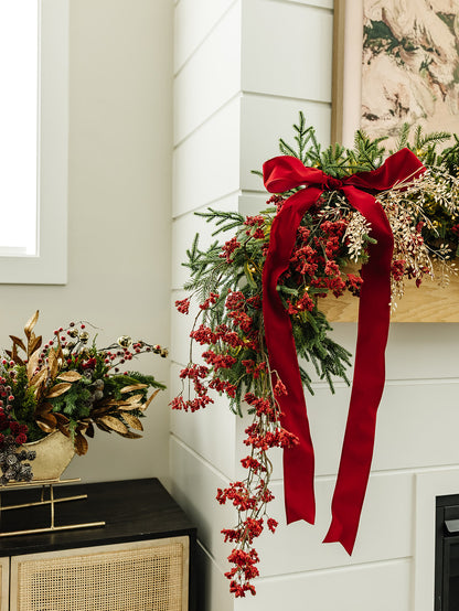 Red Mini Berry Hanging Spray - 55.5"