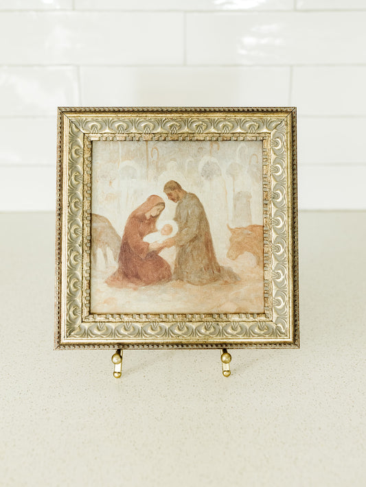 The Birth of Christ Nativity Framed Art - 2 Sizes