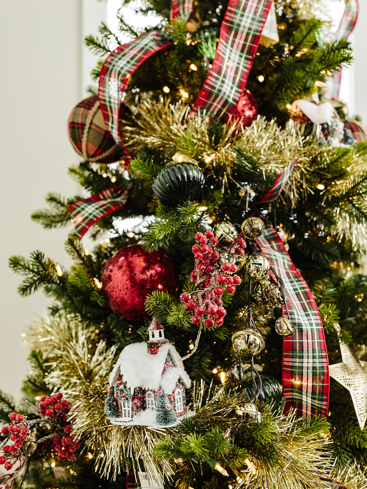 Red Chunky Glittered Ornament - 2 Sizes