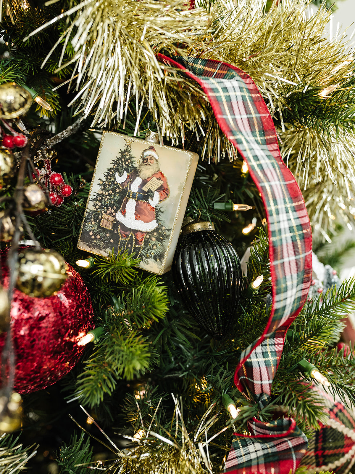 Checking It Twice Square Ornament - 4.5"